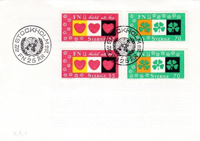 RUOTSI 1970 - Fa 709/10 FDC KUORI - 1