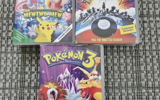Pokemon VHS kasetit 3 kappaletta.