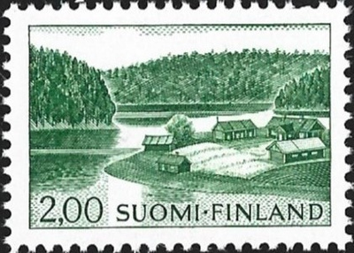 1964 Yleismerkki Maisema 2,00 paperi yBo LaPe 587 y