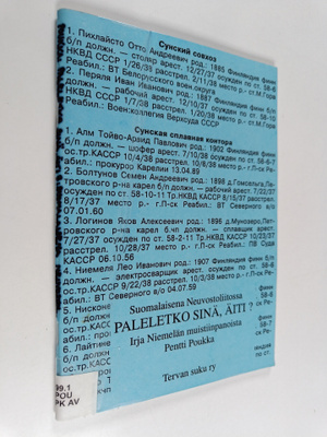Pentti Poukka : Paleletko sinä, äiti? Suomalaisena Neuvos...