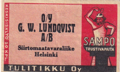 Helsinki, O/y G. W. Lundqvist A/b  , Tulitikku Oy    b584