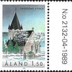 Ål 1989 Finströmin kir 1,50 mk välilöpari numero ** LaPe 037 - pikkukuva 1