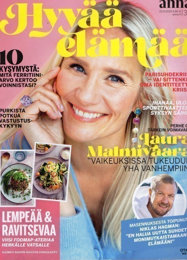 Anna n:o 39 2020 Laura Malmivaara. Niklas. Mervi. Susanna.