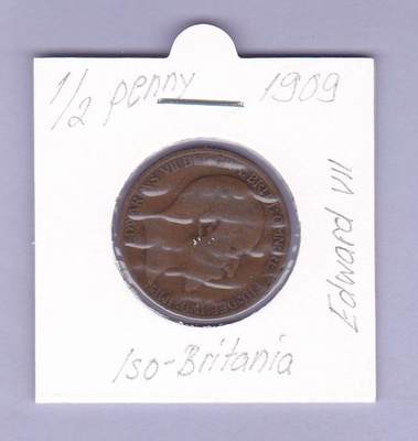 Iso-Britania ½ Penny v.1909 KM#793