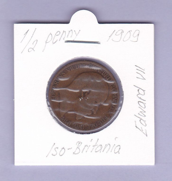 Iso-Britania ½ Penny v.1909 KM#793