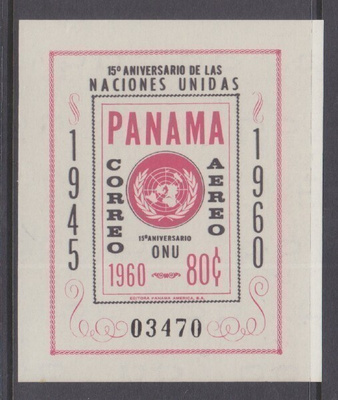 Panama numeroitu  YK 1945-60 blokki