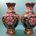 CLOISONNE KORISTE VAASIPARI (2 kpl) , korkeus 15cm - pikkukuva 2