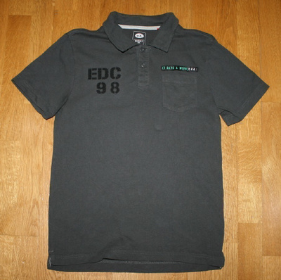 Esprit EDC harmaa t-paita kauluksilla L / 14v / 164-170