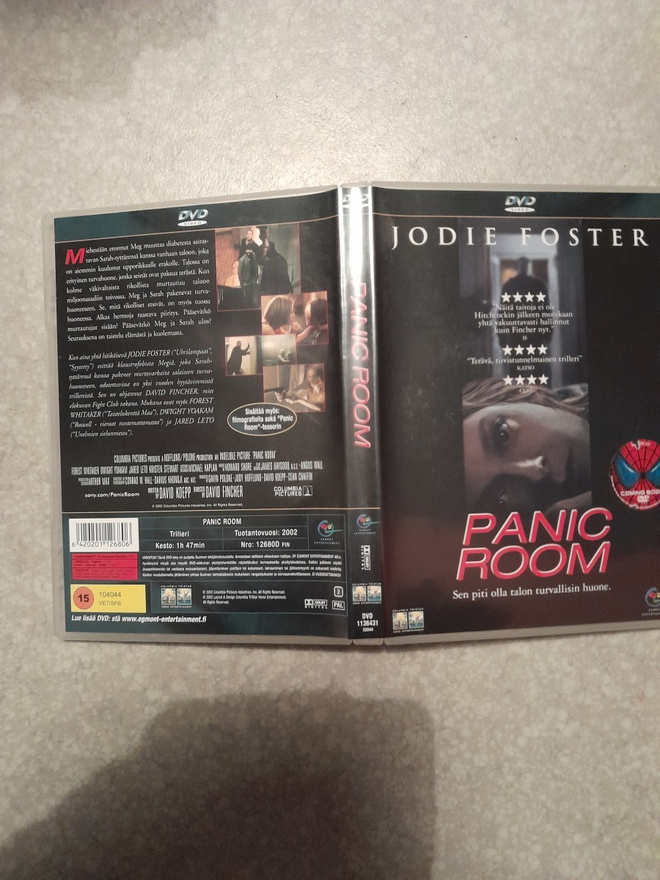Panic room dvd,egmont jukkaisu,jodie foster