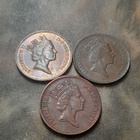 Iso- Britannia two pence, 3 kpl - pikkukuva 2