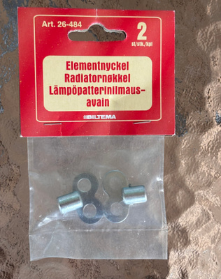 Lämpöpatterin ilmausavain_2 kpl