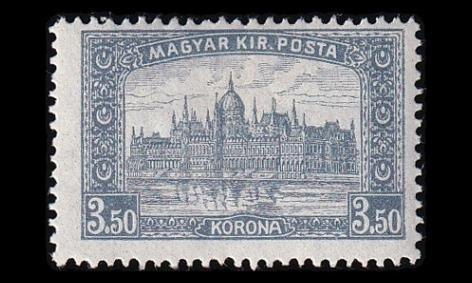 Unkari 356 ** Parlamenttitalo 3.50 Kr (1921)