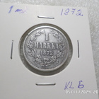 1 mk 1872 Hopeaa kulkenut kl6. - pikkukuva 5