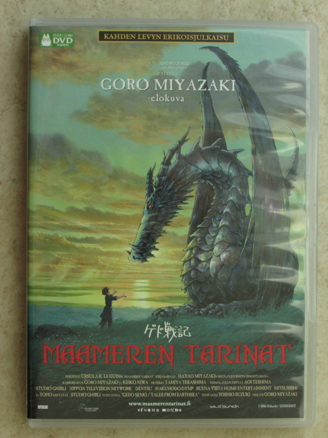 Maameren tarinat, 2 x DVD. Studio Ghibli