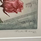 Tuula Lehtisen signeerattu grafiikanteos Maisema ja ruusu - pikkukuva 3