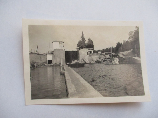 Saimaan kanava  n 1930  valokuva 9x6cm