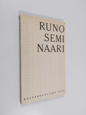 Runoseminaari 29.-30.9.1962 : 60-luvun runouden merkeissä