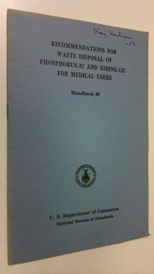 Recommendations for waste disposal of phosphorus-32 and i...