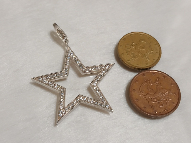 Suuri THOMAS SABO Hopea - Star charms-tähtiriipus