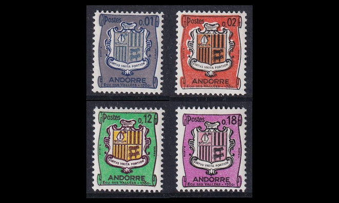 Andorra Fr 186-9 ** Vaakunoita (1964)