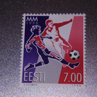 VIRO 1998 7,00Kr. Jalkapalllon MM-kisat Ranska-merkki** - pikkukuva 1