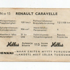 Purkkakuva Hellas Autosarja n:o 15 RENAULT CARAVELLE - pikkukuva 2