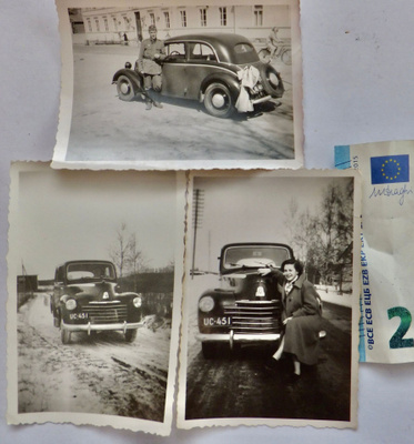 3 VANHAA Valokuvaa Kivat Autot 1940-l
