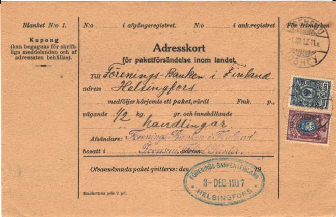 OSOITEK. +FIRMALEIMA JOENSUU-HELSINKI