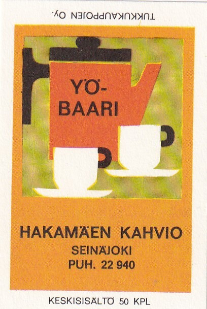 Seinäjoki, Hakamäen kahvio. Yö-baari   . s47