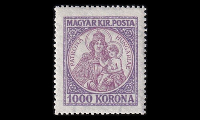 Unkari 376 ** Patrona Hungariae 1000 Kr (1923)