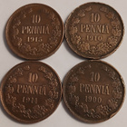 Nikolai II kupari 10 p vuosilta 1900,1910,1914 ja 1915. - pikkukuva 1