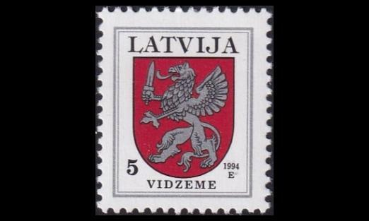 Latvia 373A_I ** Käyttösarja vaakuna 5 S -94 (1994)