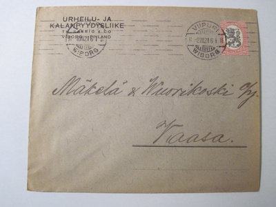 Firmakuori Urheilu ja Kalapyydysliike Saario Viipuri 1921