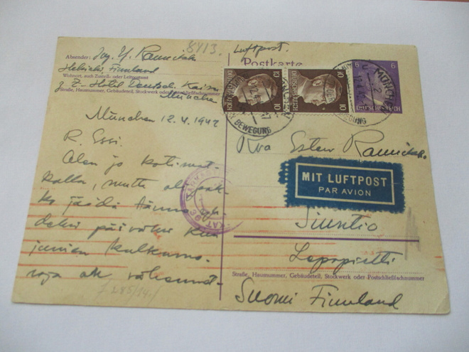 1942 Saksa lentopostiehiö Siuntioon