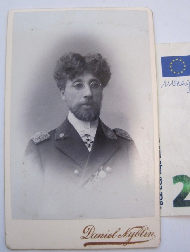 CDV Valokuva Virkamies UPEA Uniformu Venäjän Merkit 1900-l