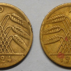 Saksa. 5 rentenpfennig 1924D, 5 reichspfennig 1926A. - pikkukuva 1