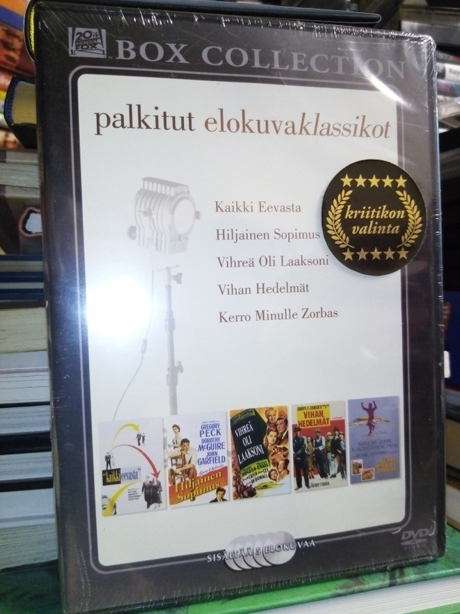 5DVD PALKITUT ELOKUVAKLASSIKOT ( UUSI)  SIS POSTIKULU