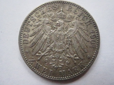 Saksa Preussi 2 mark 1901