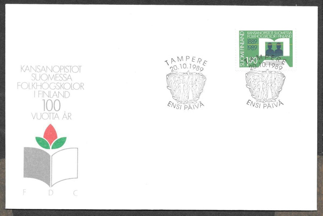 Kansanopistot 100v 1989 FDC  (LAPE 1092)