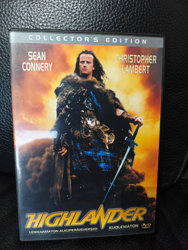 Highlander - kuolematon (1986) DVD Suomijulkaisu