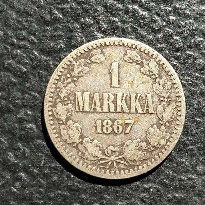 1 Markka 1867 vaikea vuosi.