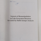 Jari Syväranta : Impacts of biomanipulation on lake ecosy... - pikkukuva 3