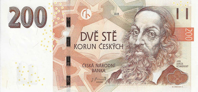 CZECH REPUBLIC 200 KORUN 2018. UNC