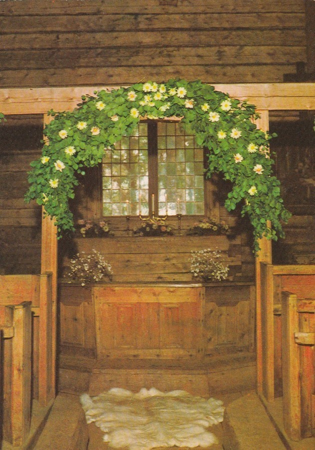 KIRKKOKORTTI - SODANKYLÄN VANHA KIRKKO - SISÄKUVA - 1