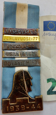 VANHA Sotaveteraani Aseveli Nauha 5 Solkea 1976-1982