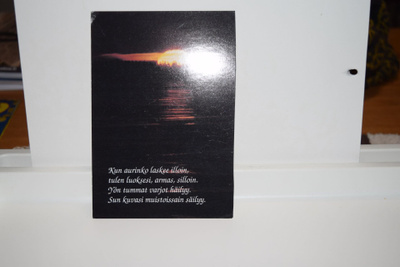 postikortti (A) auringon lasku