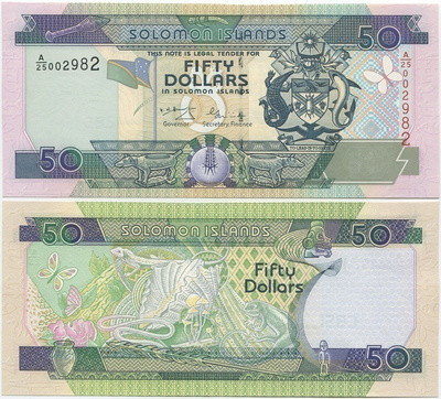 Salomonsaaret Solomon Islands 50 Dollars v.2001 (P-24) UNC