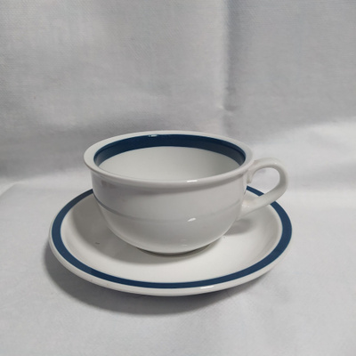 Arabia siniraita kuppi ja tassi