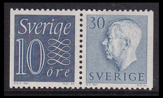 Ruotsi 430a-427DD ** Numero-Gustaf vihkopari (1957)