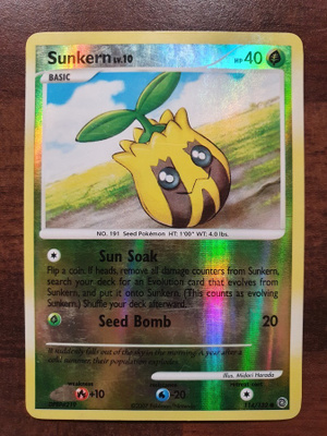 Pokemon Sunkern Lv.10 # 114 Reverse holo